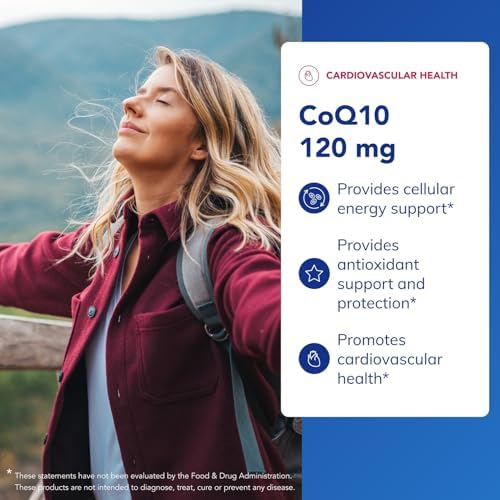 Pure Encapsulations CoQ10 120 mg - Coenzyme Q10 Supplement for Heart Health, Energy, Antioxidants, Brain & Memory Health - Cellular Health, Cognition & Cardiovascular Support* - 120 Capsules | Coenzyme Q10 Supplement for Heart Health, Energy, Antioxidant…