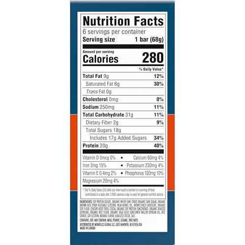 CLIF BUILDERS Protein Bars - Chocolate Flavor - 20g Plant Based Protein - Gluten Free - Non-GMO - Low Glycemic - No Artificial Sweeteners - 2.4 oz.