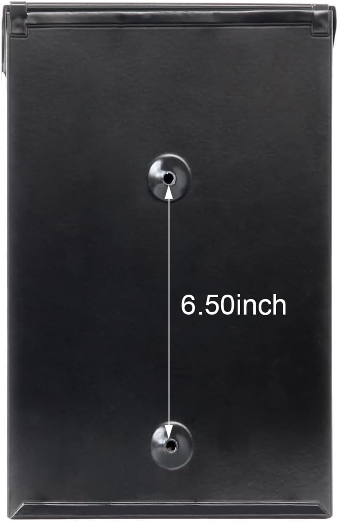 Locking Mailbox Wall Mount for Outside– Jssmst Mailboxes with Key Lock for Front Door Fence, Large Capacity Letter Box, 14.3 x 4.1 x 11.8 Inch, Black, SM-HPB911BN