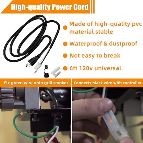 Grill Replacement Parts for Pit Boss 3/5/7 Series Vertical Pellet Smokers | Include Upgrade 2.0RPM Auger Motor, Grill Induction Fan