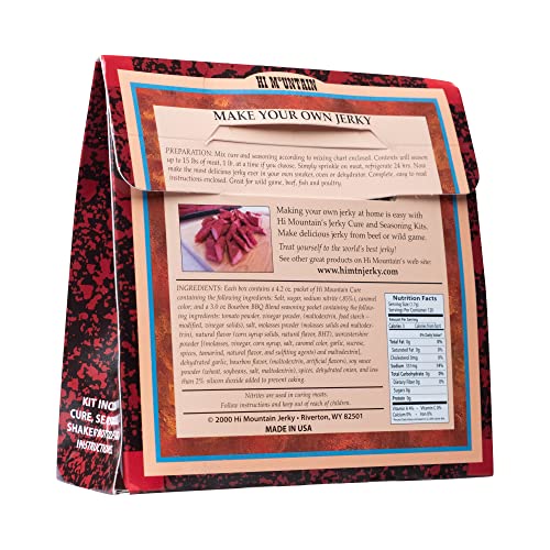 Hi Mountain BOURBON BBQ BLEND Jerky Seasoning and Cure Kit | Beef & Venison | Sweet bourbon BBQ flavor, perfect jerky seasoning for deer, elk