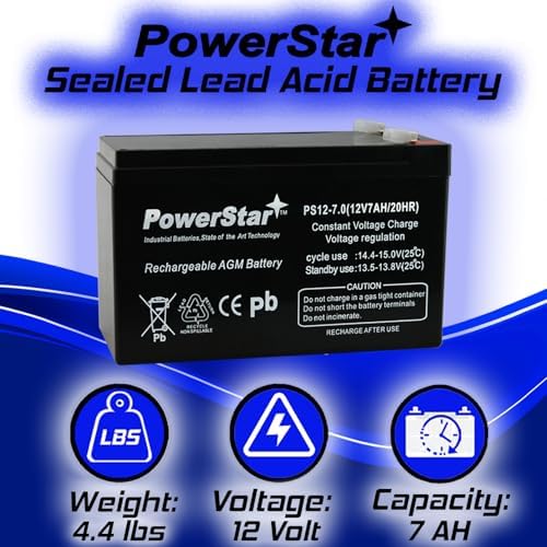 MX350 Replacement Battery Pack, 12V 7Ah AGM, 2-Pack | Includes two 12V 7Ah AGM batteries with F2 terminals and F1 adapter