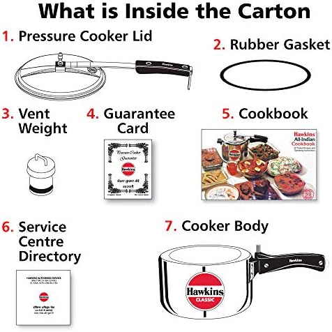 Hawkins Classic 3Liters(Wide) Aluminium Inner Lid Pressure Cooker(Silver)