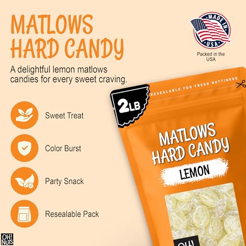 Oh! Nuts Hard Candy Mints Bulk, Individually Wrapped Mint Candy 2 LB | Hard Candy Individually Wrapped - Bulk Candy Individually Wrapped, Crystal Candy Mints, Kosher Certified, 2 LB Bag
