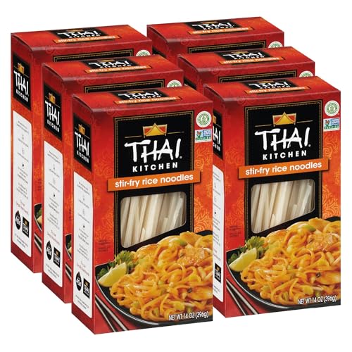 Thai Kitchen Gluten Free Stir Fry Rice Noodles, 14 oz (Pack of 6)