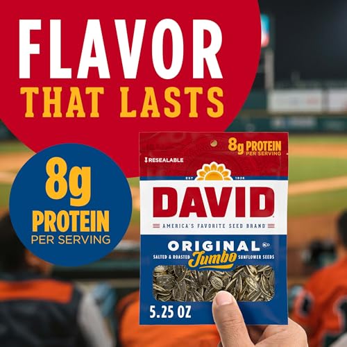 DAVID Jumbo Sunflower Seeds, Original Flavor, 5.25 oz.