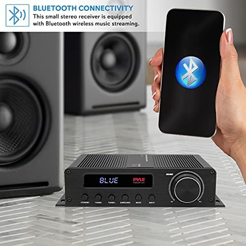 Pyle Wireless Bluetooth Home Audio Amplifier - 100W 5 Channel Home Theater Power Stereo Receiver, Surround Sound w/ HDMI, AUX, FM Antenna