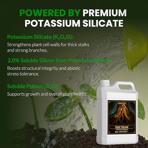 Humboldts Secret Tree Trunk | Potassium Silicate Additive | Liquid Fertilizer for Thicker Stalks, Stress Resistance & Branch Development | Indoor & Outdoor Plant Food, Hydroponic Nutrients, 32 Ounce