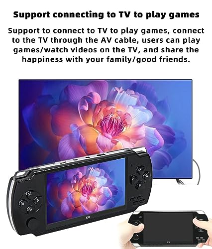 JXD Handheld Game Console 4.3 inch 8GB Built in 2000 Games for Multiple Simulators X6 Retro Video Game Console Mp3/4/Ebook TV Out Mini Hand Portable