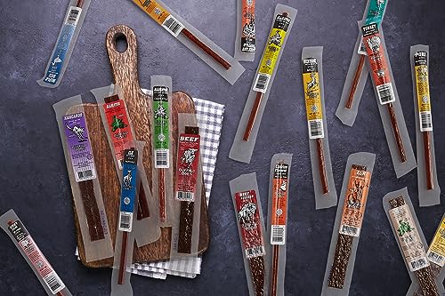 Jerky Dynasty The Ultimate 27-Piece Exotic Jerky Gift Set - Buffalo Bob's Wild Game Jerky Variety Pack - Exclusive Flavors & Protein Snack