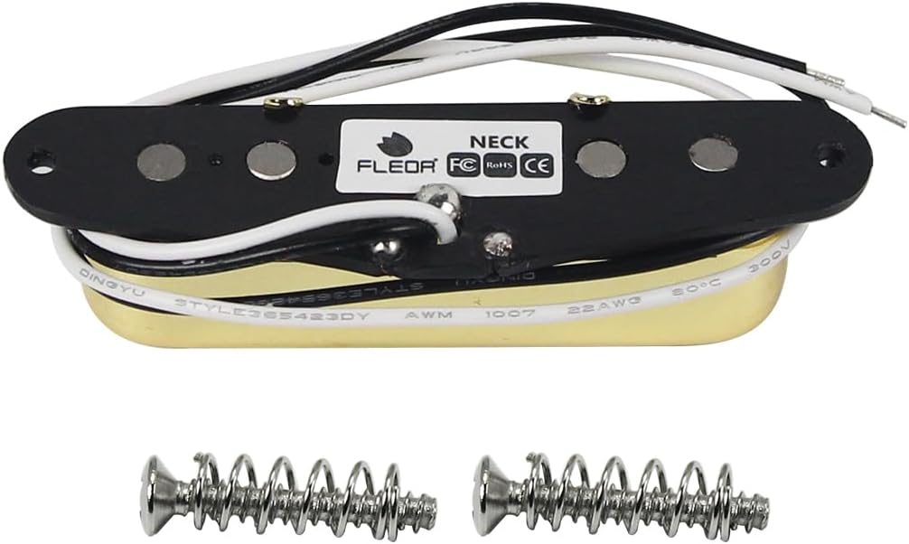 FLEOR Alnico 5 Guitar Pickups - TL Bridge & Neck Pickup (Chrome) for TL Style Guitar