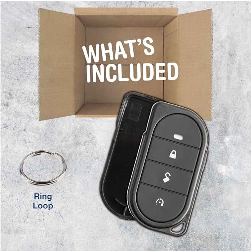 KeylessOption Keyless Entry Remote Control Car Key Fob Shell Button Pad Alarm Security Cover Lock Unlock Remote Start 3-Button Replacement for Viper (7146V)