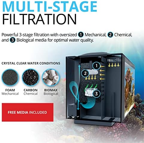 Fluval Evo XII Saltwater Aquarium Kit, 13.5 Gal. | Saltwater Fish Tank with Reef-Capable LED
