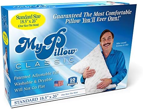 MyPillow Bedding Bed Pillows for Sleeping Standard Size, Perfect for Back, Stomach or Side Sleepers - My Pillow Classic Pillow [Standard, Firm]