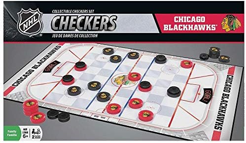 MasterPieces Officially licensed NHL League-NHL Checkers Board Game for Families and Kids ages 6 and Up