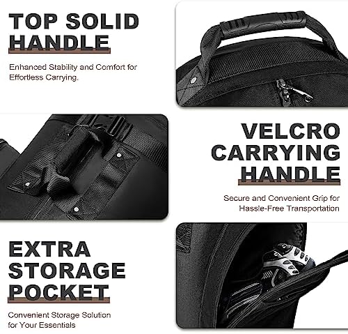 Golf Travel Bag - Heavy Duty 600D Polyester Oxford Wear-Resistant | Excellent Zipper Universal Size with Wheels