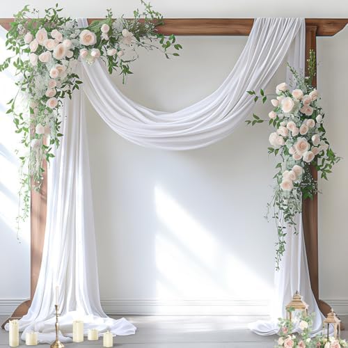 Wedding Arch Draping Fabric Sheer Chiffon Curtain Drape Wedding Party Decor