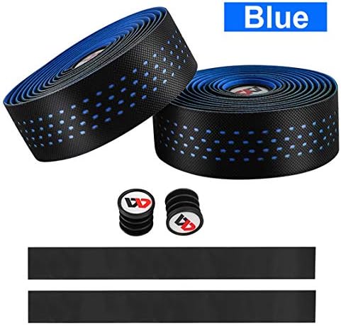Tvoip 2 Rolls Soft Road Bike Bicycle Handlebar Cork EVA PU Bar Tape Professional Cycling Damping Anti-Vibration Wrap