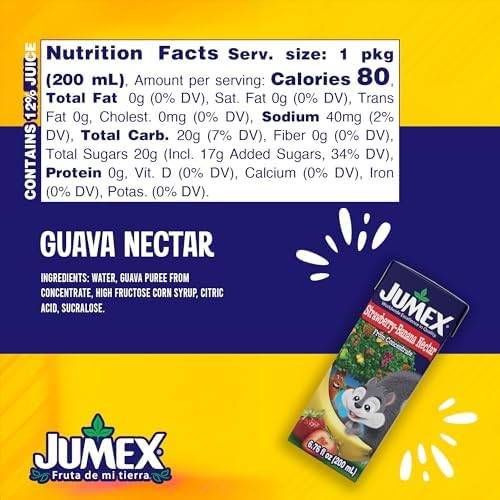 Jumex Apple Nectar Juice Boxes for Kids - Apple Juice Box with Straw - Mini Drinks for Kids - Made with Fresh Fruit Puree Concentrate - School Snacks & Smoothie Mix - 6.76oz, 24 Pack