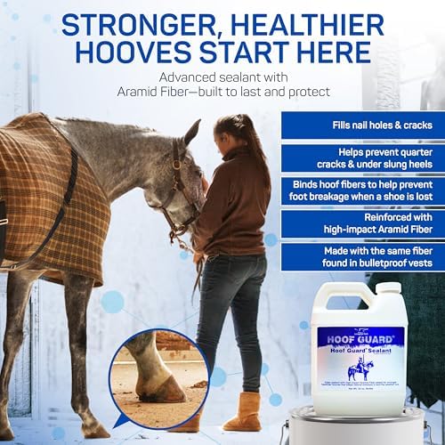 Hoof Guard Sealant Refill, Horse Hoof Oil & Conditioner for Horses, 32 oz | Hoof Conditioner for Horses, Hoof Hardener with Aramid, Helps Seal Cracks