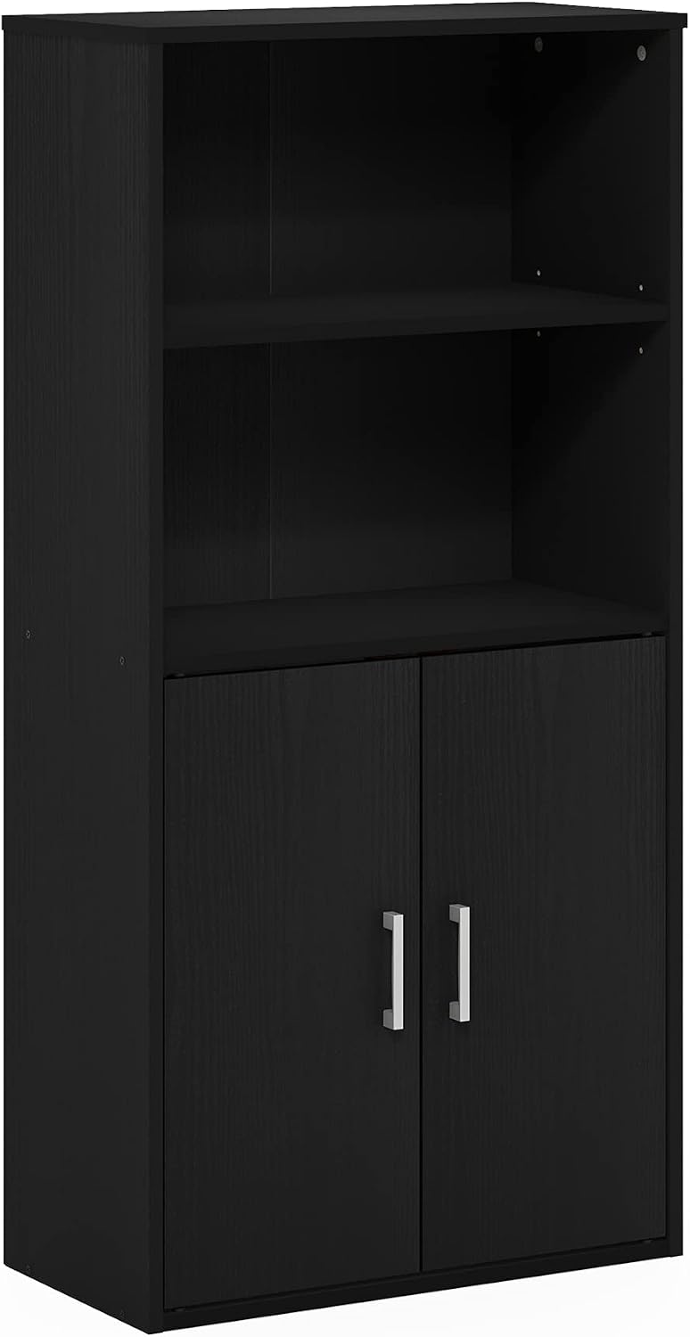 Furinno Jaya Book Shelf, 3-Tier Bookshelf, Bookcase with Adjustable Shelves, 9.5 x 24.5 x 40.3, for Organization and Storage, for Living Room, Bedroom, Home Office, White