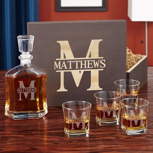 Personalized Whiskey Decanter - Luxury Bourbon & Scotch Decanter for Liquor