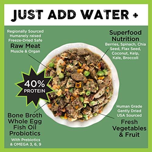 Nature's Diet Simply Raw Freeze-Dried Whole Food Meal - Makes 18 Lbs Fresh Food with Muscle, Organ, Bone Broth, Whole Egg, Superfoods
