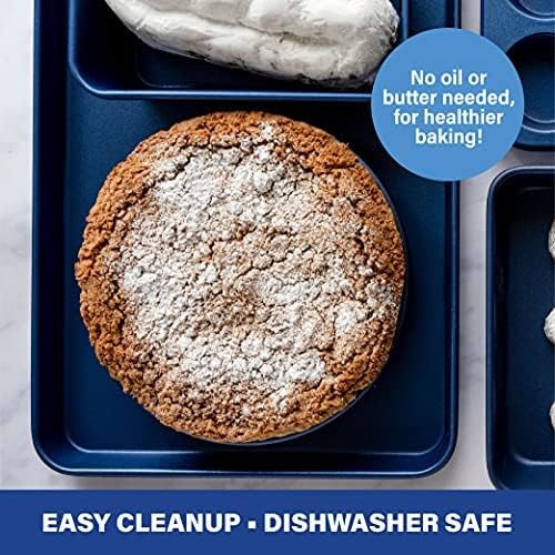 Granitestone Blue Nonstick 9.7in x 5.75in x 2.8in Loaf Pan, Oven Safe up to 500F, Dishwasher Safe
