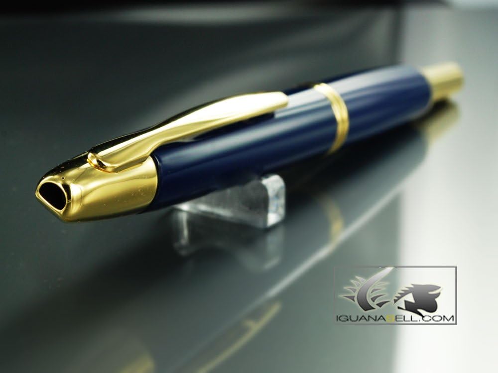 PILOT Vanishing Point Collection Refillable & Retractable Fountain Pen, Matte Black Barrel, Blue Ink, Fine Nib (60580)