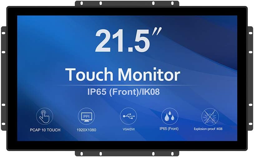 GreenTouch 18.5 Industrial Touch Monitor Open Frame, HDMI/VGA/DVI Interface, Muliti Touch Capacitive Touch Screen Technology