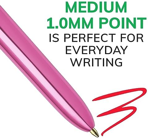 BIC 4-Color Original Retractable Ballpoint Pen, 1.0 mm Medium, 3-Count Pack