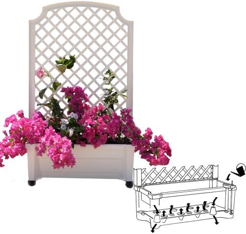 Exaco 1.416Green Calypso Trellis, Green planters
