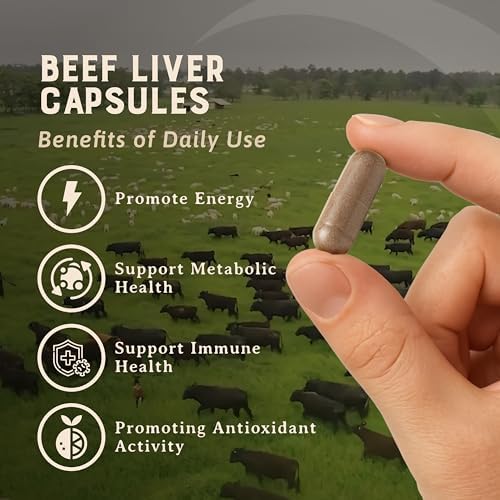 HEART & SOIL Beef Organs Supplement, 180 Capsules