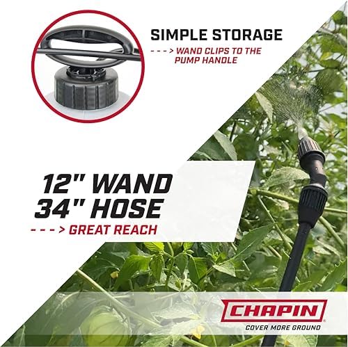 Chapin 2-Gallon Pump Sprayer, Anti-Clog for Consistent Spray