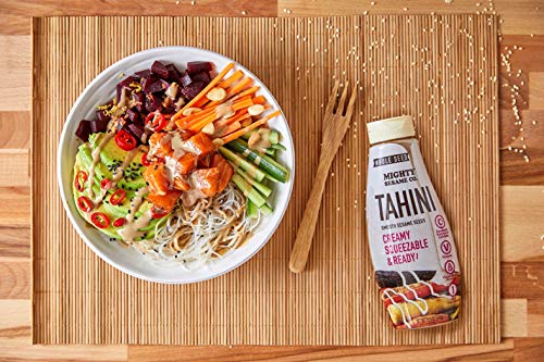 Mighty Sesame "Whole Seed" Creamy & Ready Squeezable Tahini Paste, 10.9oz (2 Pack) Gluten Free, Vegan, Non GMO, Keto Friendly, Plant Based Protein