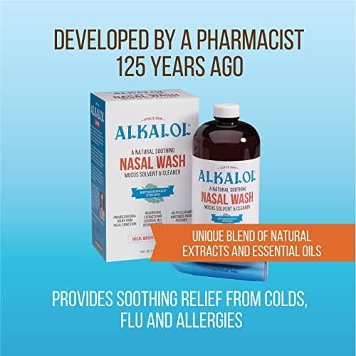 Alkalol - A Natural Soothing Nasal Wash, menthol, 2 Piece Set 1 Count