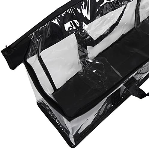 Fasmov Set of 4 DVD Storage Bags Hold up to 160 DVDs (40 Each Bag), Water Resistant DVD Holder Case with Handles
