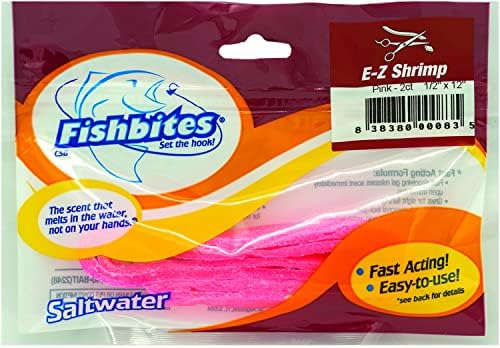 Fishbites E-Z Shrimp Fast-Acting Fishing Bait | Fast-acting formula begins dispersing scent quickly after entering the water for consistent bait presentation.