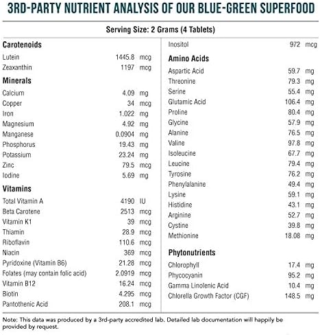 Organic Spirulina & Chlorella Tablets – 4 Organic Certifications, Raw
