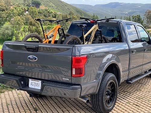 3 Bike Rack for Truck Bed - 3 Standard All-Aluminum Tire Bike Rack for Full Size Trucks - Effortless Wheel Mount, Skip Front Tire Removal, Drill-Free Installation - Gift Set for Men
