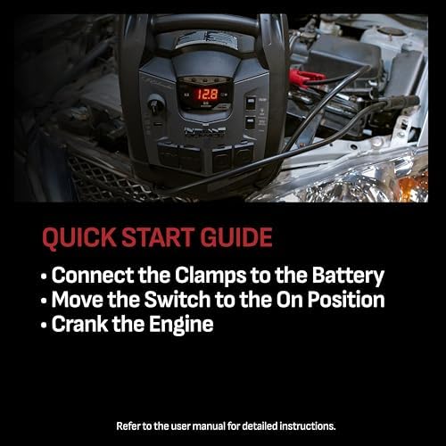 Schumacher Electric 1200A Car Battery Jump Starter and Portable Power Station, 6-in-1 Solution for 12V Batteries, 150-PSI Air Compressor