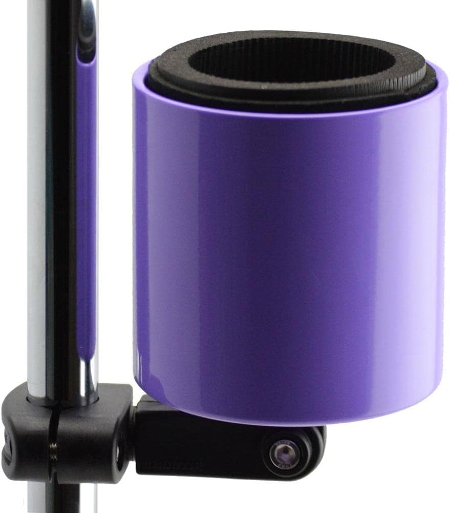 Kroozie Deluxe Bike Bottle Holder – Universal, Stainless Steel Bike Cup Holder for Handlebars – For Vertical or Angled Bars & Drinks up to 48 Oz. – Stroller, Cruiser, & Ebike Accessories