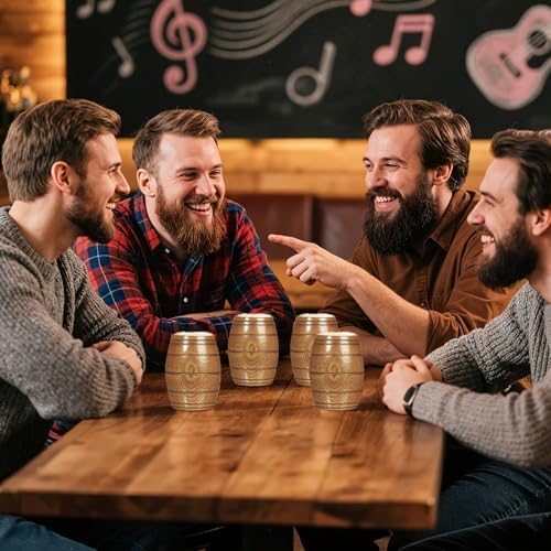 IUAQDP 2 Pieces Novelty Wood Barrel Shaped Wooden Drinking Beer Tea Cup Home Decor New Camping Cup Wood Coffee Mugs