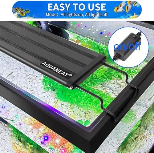 AQUANEAT LED Aquarium Light Full Spectrum 12 Inch Fish Tank Light Fresh Water