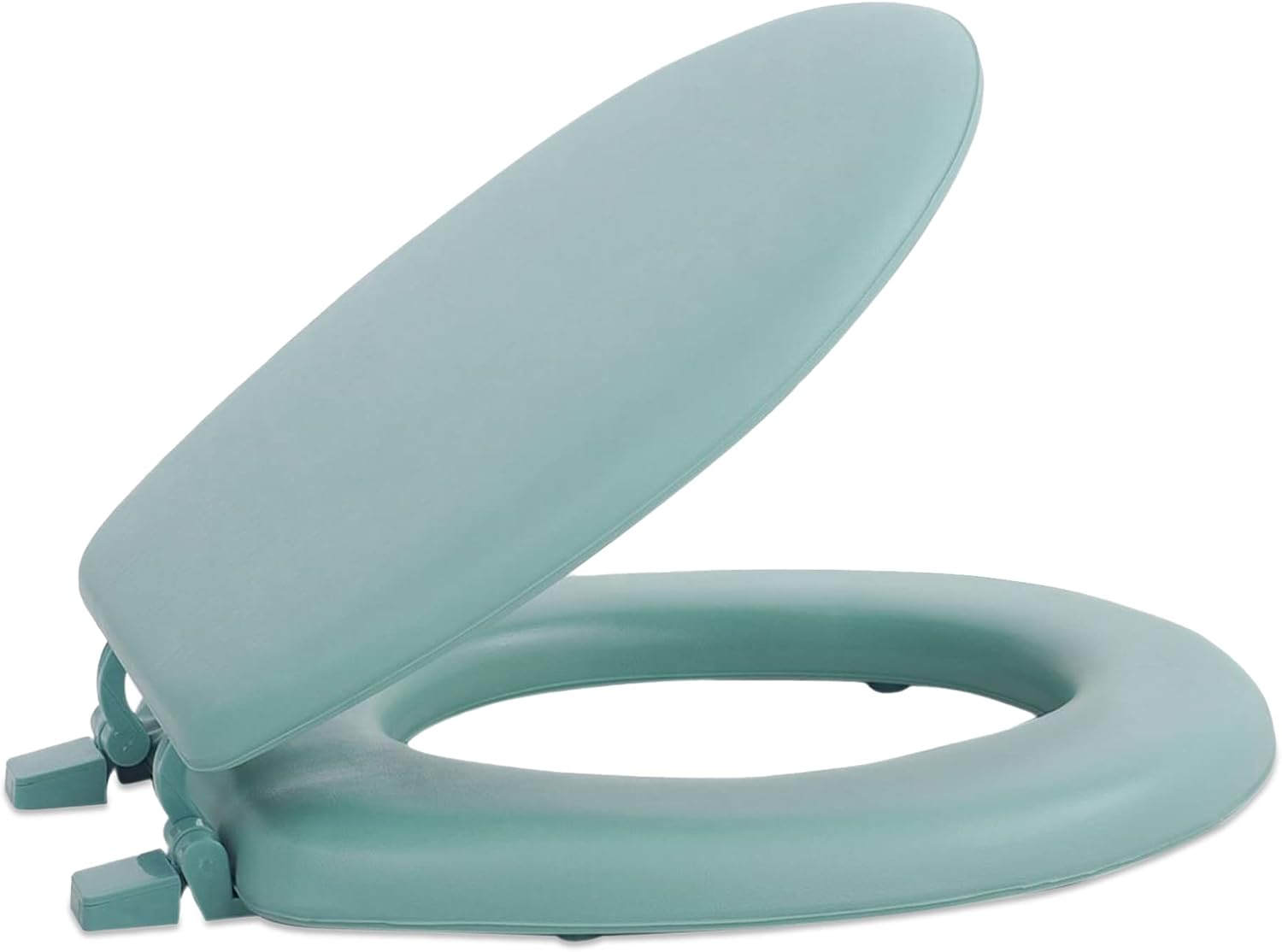 Soft Elongated Vinyl Toilet Seat, Black - 19 Inch Soft Vinyl Cover with Comfort Foam Cushioning - Fits All Elongated Size Fixtures - Easy to Install Fantasia by Achim Home Decor