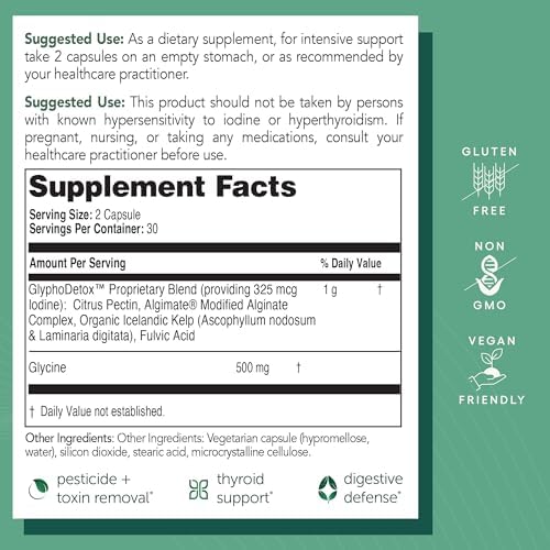 EcoNugenics GlyphoDetox Supplement – Detox Cleanse to Safely Remove Glyphosate Pesticides & Agricultural Toxins