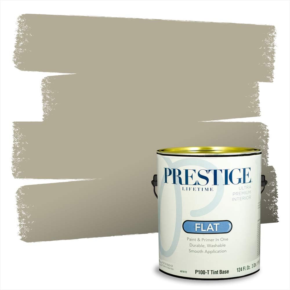PRESTIGE Paints Exterior Paint and Primer In One, 1-Gallon, Satin, Comparable Match of Sherwin Williams* Ripe Olive*