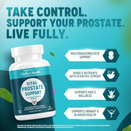 VITAL NUTRITIVE Saw Palmetto Prostate Supplement for Men - Beta-Sitosterol | Herbal prostate formula with saw palmetto