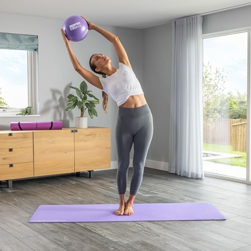 Core Balance 9 Inch Anti Burst Pilates Ball - Mini Exercise Ball for Yoga, Barre, Stretching and Core Stability Workout