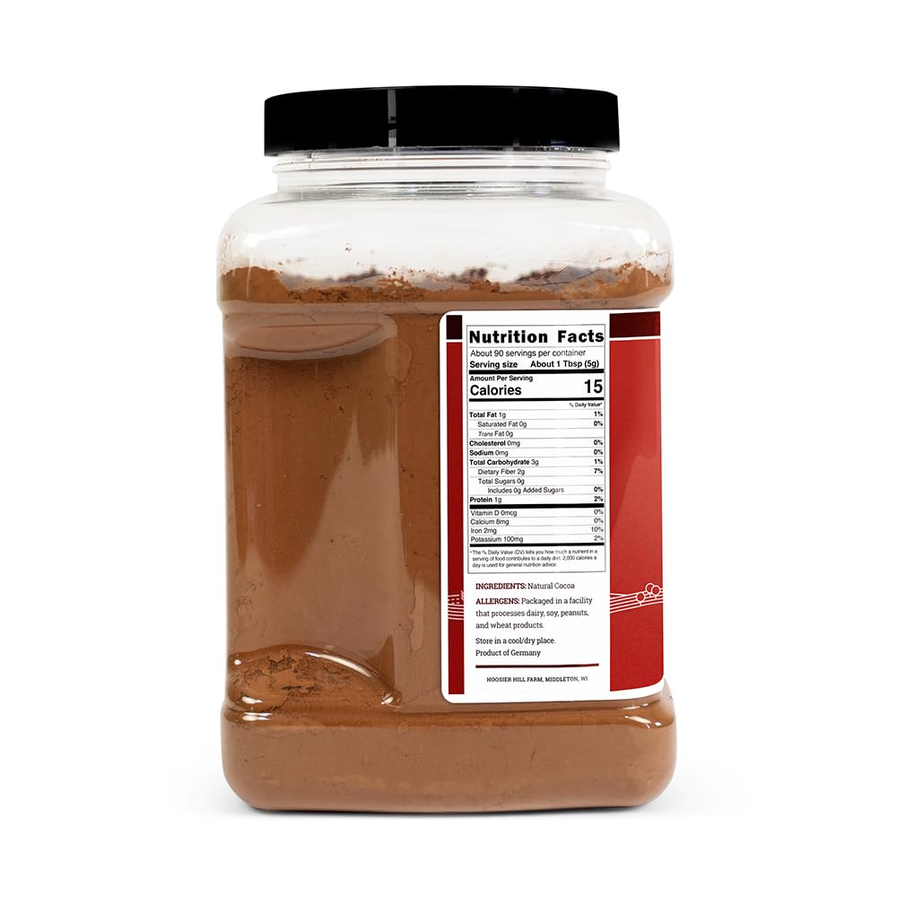 Hoosier Hill Farm Natural Cocoa Powder, Unsweetened, 1LB (Pack of 1)